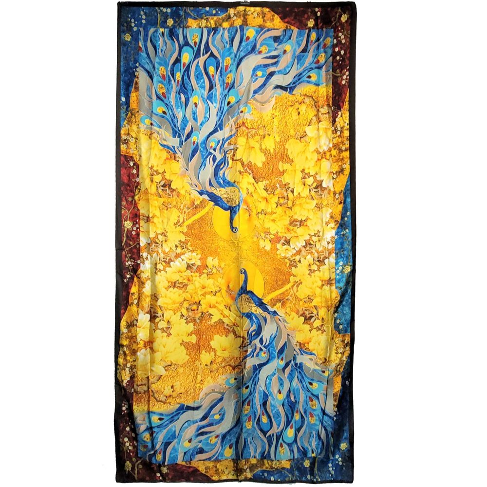 NWT Long Soft Scarf 34"x69" Rectangle Silk Feeling 100% Shawl Wrap 0216